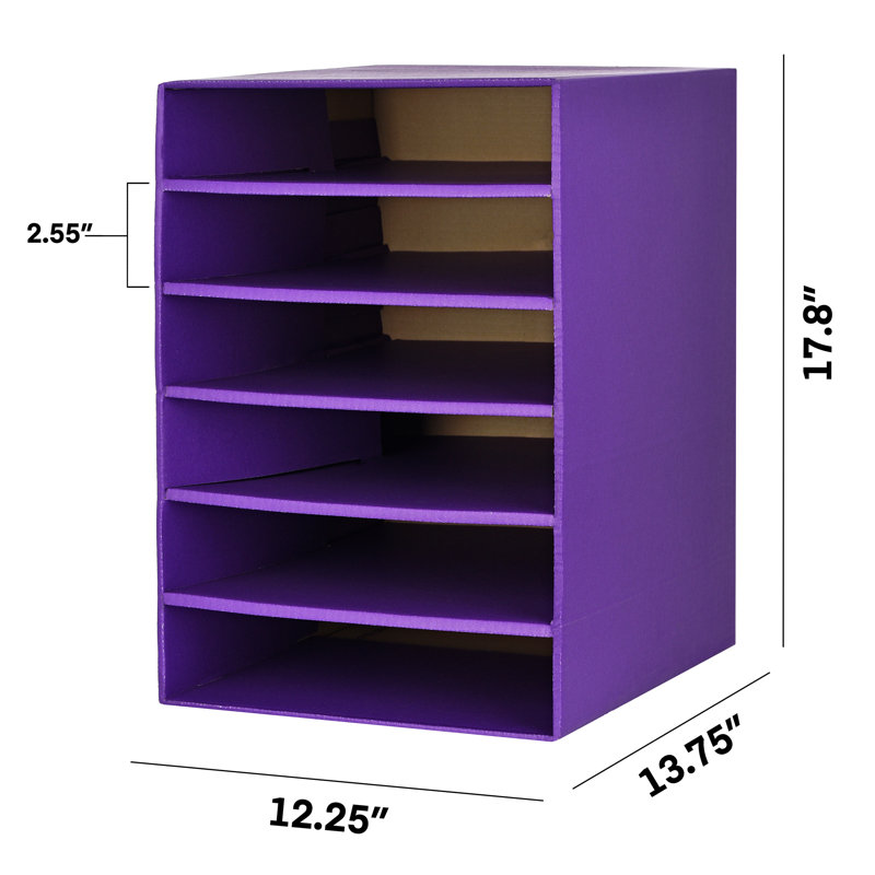 AdirOffice 6 Compartment Desktop File Classroom Literature Organizer
